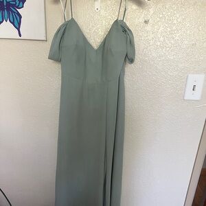 Birdy Grey Sage Green chiffon bridesmaid dress